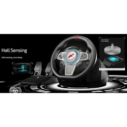 مجموعة عجلة القيادة Flashfire F119 Buddh Mini للسباق - عجلة قيادة للألعاب مع دواسات Flashfire F119 Buddh Mini racing wheel Set Gaming Racing Wheel Steering Wheel With Pedal