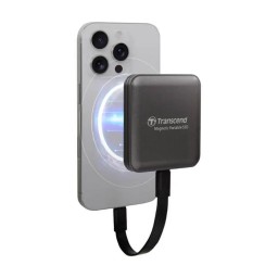 قرص SSD خارجي محمول Transcend ESD420C بسعة 1TB متوافق مع MagSafe - رمادي Transcend ESD420C 1TB MagSafe Compatible Portable External SSD - Gray