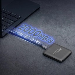 قرص SSD خارجي محمول Transcend 420C بسعة 2TB ومتوافق مع MagSafe ومنفذ USB-C Transcend 420C MagSafe 2TB External SSD USB-C