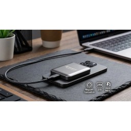 قرص SSD خارجي محمول Transcend 420C بسعة 2TB ومتوافق مع MagSafe ومنفذ USB-C Transcend 420C MagSafe 2TB External SSD USB-C