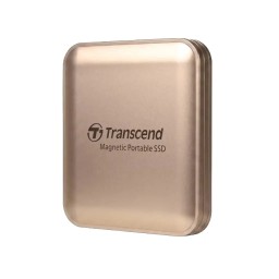 قرص SSD خارجي محمول Transcend ESD420C بسعة 1TB متوافق مع MagSafe - ذهبي Transcend ESD420C 1TB MagSafe Compatible Portable External SSD - Gold