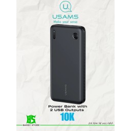 باوربانك يوسامز بسعة 10000 مللي أمبير مع 3 منافذ شحن (مخرجي USB ومظهر أنيق) USAMS CD253 PB83 2U+1C 3-port Power Bank 10000mAh