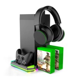 قاعدة تبريد وشحن متعددة الوظائف مع إضاءة RGB من iPega لجهاز إكس بوكس سيريس إكس iPega Multifunctional Vertical Cooling Stand for Xbox Series X (PG-XBX028S)