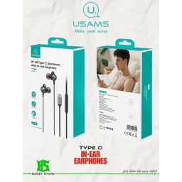 سماعة أذن سلكية يوسامز معدنية داخل الأذن بمنفذ Type-C (موديل EP-48) USAMS EP-48 Type-C Aluminum Alloy In-ear Earphone (SJ758)