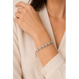 سوار نسائي مو الفضة الايطاليه925 Women’s Italian Silver Bracelet