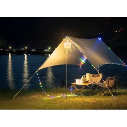مصباح تخييم شمسي مع إضاءة خيطية مدمجة 500 لومن - أبيض Green Lion Solar LED Lumex Camping Light with Built-in String Light 500 lm - White