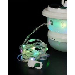 مصباح تخييم شمسي مع إضاءة خيطية مدمجة 500 لومن - أبيض Green Lion Solar LED Lumex Camping Light with Built-in String Light 500 lm - White