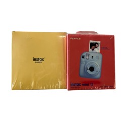 طقم كاميرا فورية فوجي فيلم إنستاكس ميني ١٢ مع بيت شفاف - أزرق سماوي Fujifilm Instax Mini 12 Instant Camera Set with Clear Case - Sky Blue