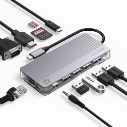 منصة توصيل وموزع منافذ أوريكو 11 في 1 تايب سي WB-11P ORICO 11-in-1 Type-C Docking Station - WB-11P