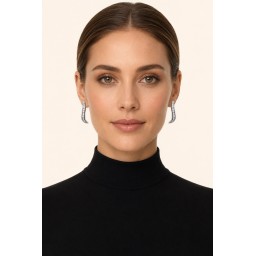 تراجي ( اقراط ) من الفضة الايطالية Italian 925 Sterling Silver Earrings
