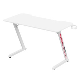 طاولة / ميز كيمنك احترافي باللون الأبيض بأساس فولاذي على شكل حرف Z من GamerTek GamerTek Z-Shaped Gaming Desk (White Edition - 120x60 cm)