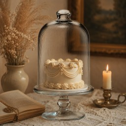 حافظة كيك زجاجية 23 سم من ماركة باشابهجة Pasabahce 96698 Glass Cake Container