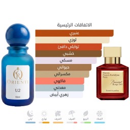 عطر Orienti U2 إكستريت للجنسين – تركيبة يدوية فاخرة مستوحاة من Baccarat Rouge 540 Extrait Orienti U2 Extrait Unisex Perfume – Handcrafted Luxury Inspired by Baccarat Rouge 540 Extrait