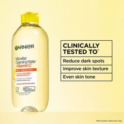 غسول ميسيلار غارنييه سكين أكتيف مع فيتامين سي - 400 مل Garnier SkinActive All-in-1 Micellar Cleansing Water with Vitamin C - 400ml