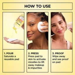 غسول ميسيلار غارنييه سكين أكتيف مع فيتامين سي - 400 مل Garnier SkinActive All-in-1 Micellar Cleansing Water with Vitamin C - 400ml