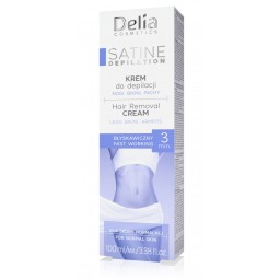 كريم إزالة الشعر ديليا كوزمتكس ساتين - سريع المفعول في 3 دقائق 100 مل Delia Cosmetics Satine Depilatory Cream - Fast Acting 3-Minute Formula 100ml