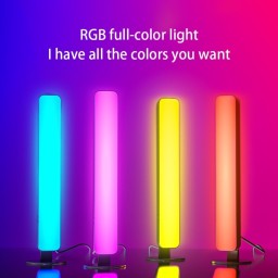 أشرطة إضاءة سطح المكتب الذكية Magic RGB المزودة بمستشعر صوتي وتفاعل موسيقي مع تحكم عن بُعد Magic RGB Basic Smart Light Bars (2 Pieces Pack)