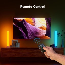أشرطة إضاءة سطح المكتب الذكية Magic RGB المزودة بمستشعر صوتي وتفاعل موسيقي مع تحكم عن بُعد Magic RGB Basic Smart Light Bars (2 Pieces Pack)