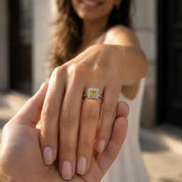 خاتم المربع الذهبي Golden Square Ring