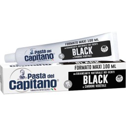 معجون أسنان كابيتانو بالفحم الطبيعي للتبييض - 100 مل Capitano Natural Charcoal Whitening Toothpaste - 100ml