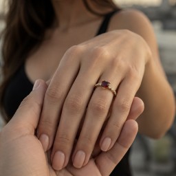 خاتم باندورا احمر Red Pandora Ring