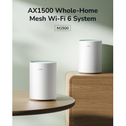 راوتر كودي M1500 (عبوة واحدة) AX1500 واي فاي 6 جيجابت نظام Mesh Cudy M1500 1-Pack AX1500 Gigabit + WiFi 6 Mesh Solution