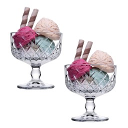 سيت وعاء ايس كريم زجاجي 2 قطع ماركة باشابهجة Pasabahce 440211 Ice Cream Bowl Set