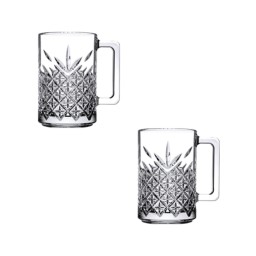 سيت مك زجاجي قطعتين من ماركة باشابهجة Pasabahce 55472 Glass Mug Set