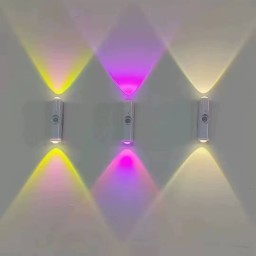 اضاءة جدارية RGB بمستشعر حساس RGB wall light with a sensitive sensor