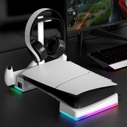 ستاند بلي 5 أفقية مع تبريد وشاحن يدات من ipega ipega Horizontal Stand with Cooling Fans & Charging Dock (For PS5 Slim / PS5 Pro)