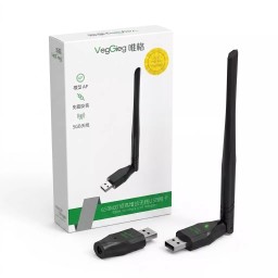 محول WiFi لاسلكي مزدوج النطاق VegGieg V-K650 - USB VegGieg V-K650 Dual Band Wireless WiFi Adapter - USB