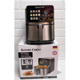قلاية هوائية سلفر كريست الاصليك الالمانية 12,5Lشاشة ايباد دبل هيتر ضمان سنه Silver Crest Original German Air Fryer 12.5L with iPad Screen and Double Heater