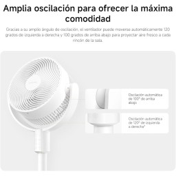 مروحة شاومي الذكية العمودية لتدوير الهواء – أبيض Xiaomi Smart Standing Air Circulation Fan-White