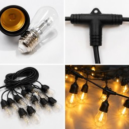 سلسلة اضاءة مصابيح خارجية Outdoor Light Bulb String