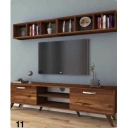 وحدة تلفزيون كاملة بتصاميم  عصرية متعددة  خشب mdf تركي اصلي درجة اولى Complete TV unit with multiple modern designs, made of genuine Turkish MDF wood, first grade.