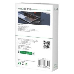 حافظة VegGieg V-GM01 لهارد HDD وSSD مقاس 2.5 بوصة SATA مع USB 3.0 VegGieg V-GM01 USB 3.0 to 2.5" SATA HDD/SSD Enclosure