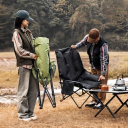 كرسي تخييم قابل للطي ترافكس من جرين لايون – أسود Green Lion Travix Folding Camping Chair – Black