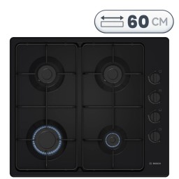 طباخ غاز بوش Bosch PBP6C6K80Q بـ 4 شعلات 60 cm – أسود Bosch PBP6C6K80Q Gas Hob - 4 Burners - 60 cm - Black