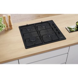 طباخ غاز بوش Bosch PBP6C6K80Q بـ 4 شعلات 60 cm – أسود Bosch PBP6C6K80Q Gas Hob - 4 Burners - 60 cm - Black