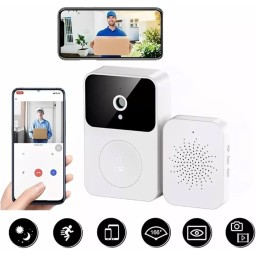 جرس الباب الذكي المزود بكاميرا  المربوط بالهاتف Smart doorbell with camera