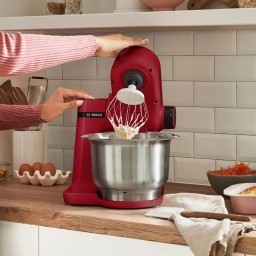 خلاط بوش عمودي 3.8L 700W – أحمر وأبيض Bosch MUMS2ER01 Stand Mixer - 3.8L - 700W - Red and White