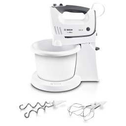 خلاط يدوي بوش بقوة 500W – أبيض ورمادي فاتح Bosch MFQ36460 Handheld Mixer - 500W - White / Light Grey