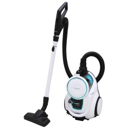 مكنسة كهربائية بوش برميلية بسعة 2.4L بقوة 550W – أبيض ثلجي وأسود Bosch BGS41HYG1 Corded Canister Vacuum Cleaner - 2.4L - 550W - Polar White and Black