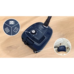 مكنسة كهربائية بوش 2000W بسعة 4.0L – أزرق كحلي غامق Bosch BGL38WBU3H Corded Canister Vacuum Cleaner - 2000W - 4.0L - Dark Navy Blue