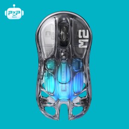 ماوس GravaStar Mercury M2 لاسلكي للألعاب – شفاف أسود GravaStar Mercury M2 Transparent Black Wireless Gaming Mouse