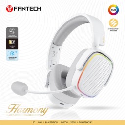 سماعة ألعاب لاسلكية فانميك WHG02 باللون الأبيض (Fantech Strike WHG02) Fantech WHG02 Wireless Gaming Headset - White