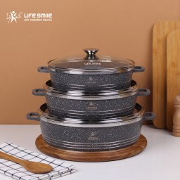 سيت تبسي 3 قطع من لايف سمايل Life smile Cooking Pot ( Tabsi ) Set 3 pieces