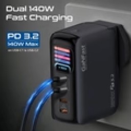 شاحن جداري فائق القوة بتقنية GaNFast بقدرة 165 واط 165W Ultra Powerful GaNFast Wall Charger