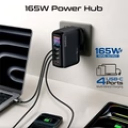 شاحن جداري فائق القوة بتقنية GaNFast بقدرة 165 واط 165W Ultra Powerful GaNFast Wall Charger