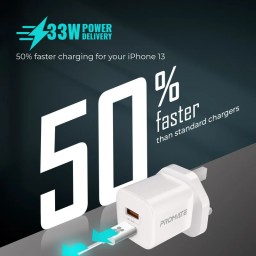 محول شحن GaNFast™ بقدرة 33 واط بتقنية توصيل الطاقة GaNFast™ 33W Power Delivery Charging Adapter